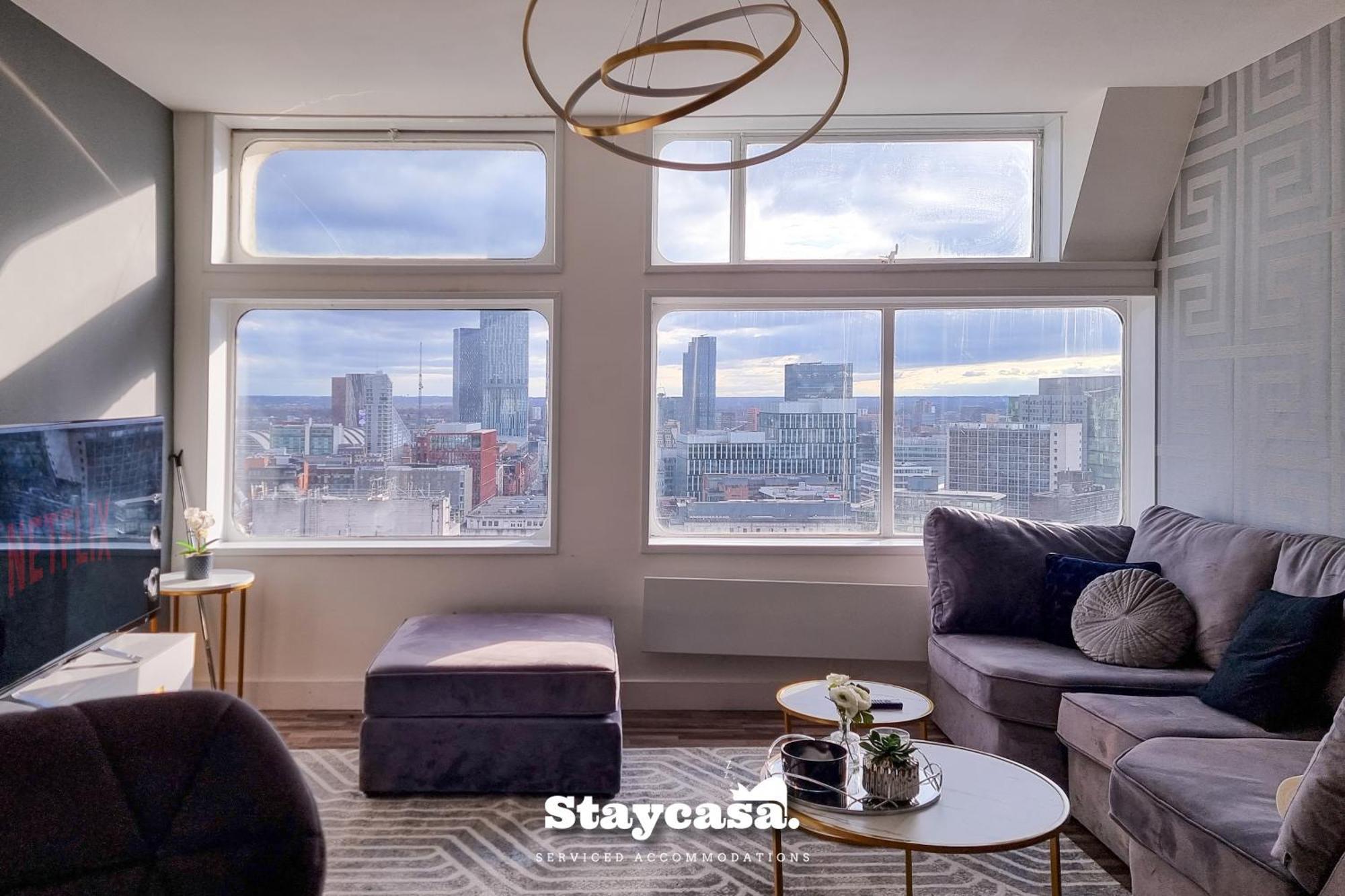Luxury Penthouse Manchester Skyline 23Rd Floor Exterior photo